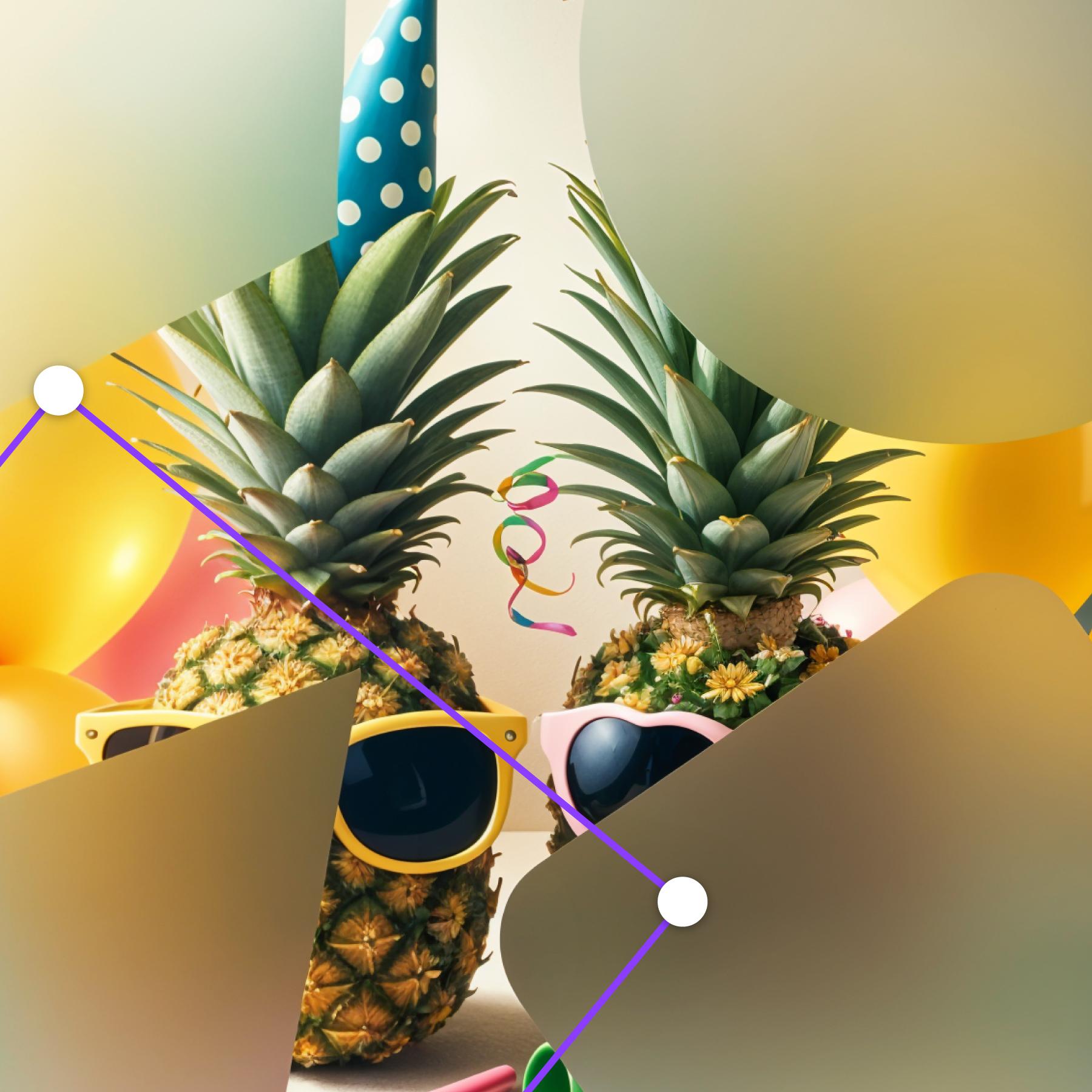 Geometric blur masks on an image
